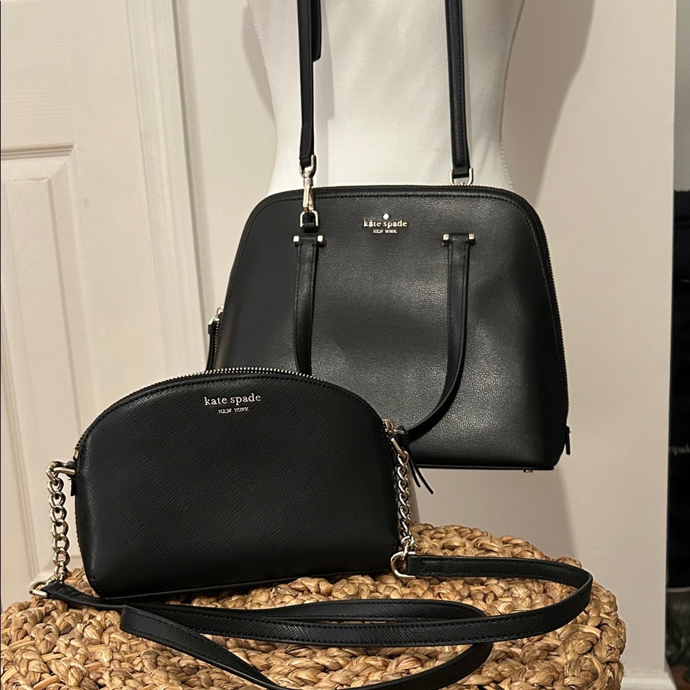 Kate Spade Black Crossbody Bag Duo Like New